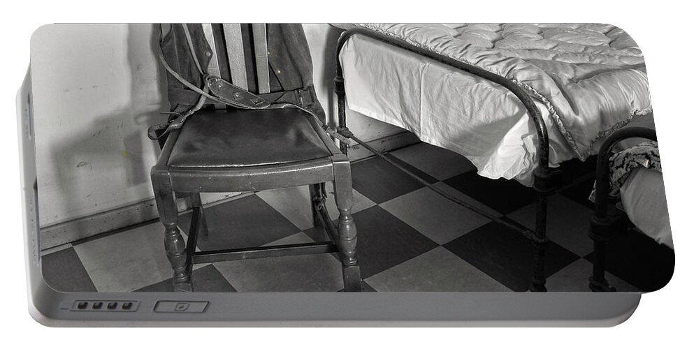 The Art Of Welfare Portable Battery Charger featuring the photograph The Art of Welfare. Bed chair. by Elena Perelman