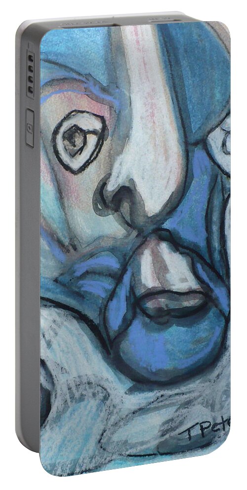 Crayon Portable Battery Charger featuring the painting the Artist at Work by Todd Peterson