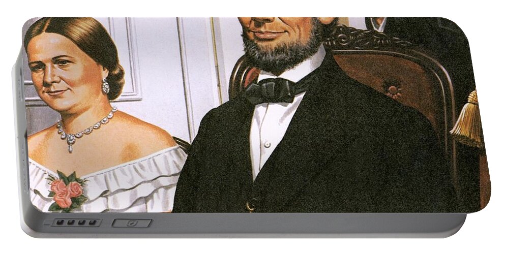 Abraham Lincoln Portable Battery Charger featuring the painting The Assassination of Abraham Lincoln by John Keay