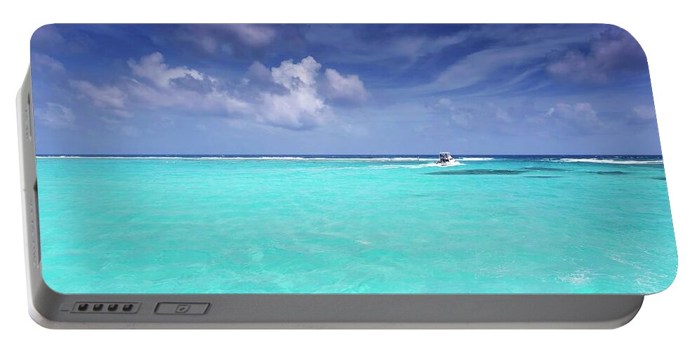 Ocean Portable Battery Charger featuring the photograph The Big Blue by Stephen Anderson