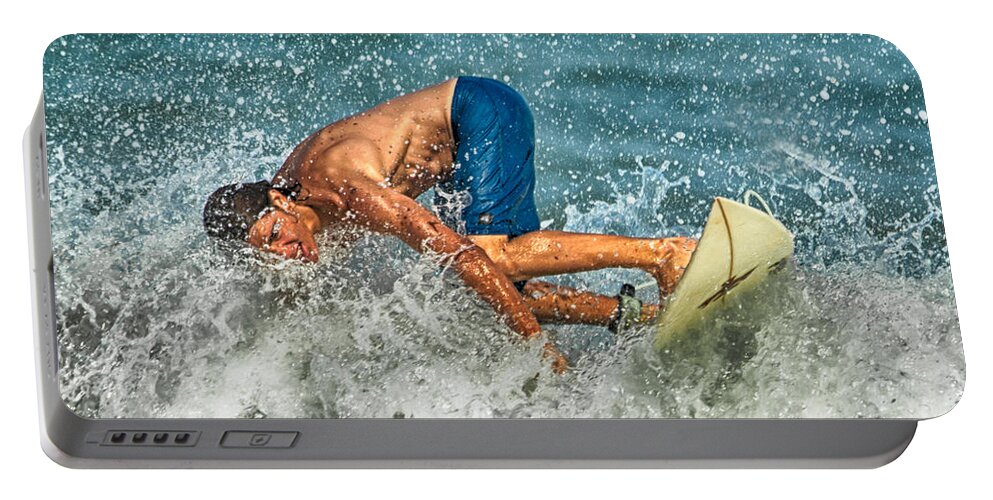 Beach Portable Battery Charger featuring the photograph The Big Lean by Eye Olating Images