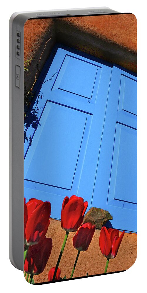 Blue Portable Battery Charger featuring the photograph The Blue Above by Ted Keller