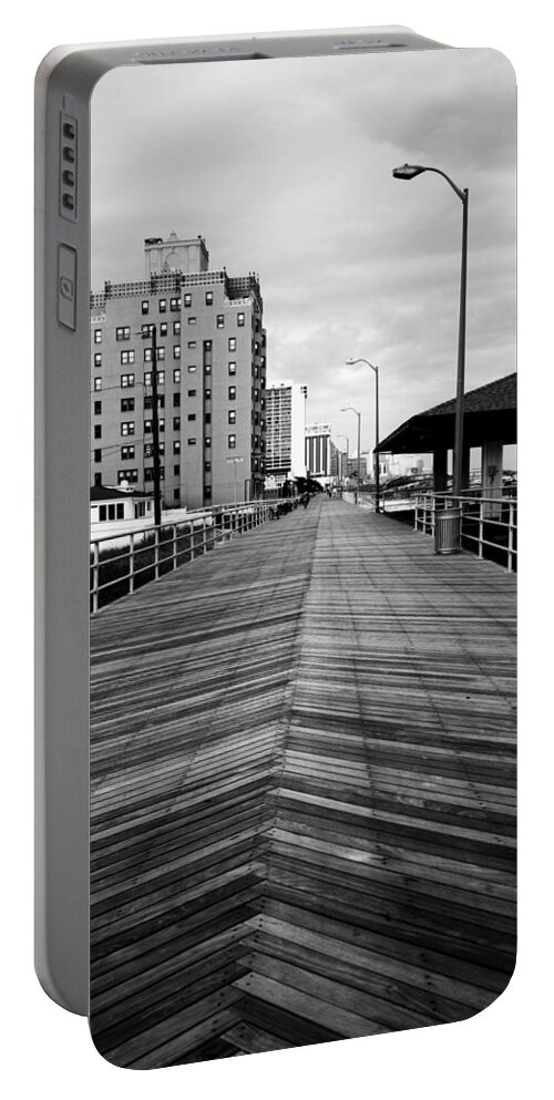 The Boardwalk Portable Battery Charger featuring the photograph The Boardwalk by Linda Sannuti