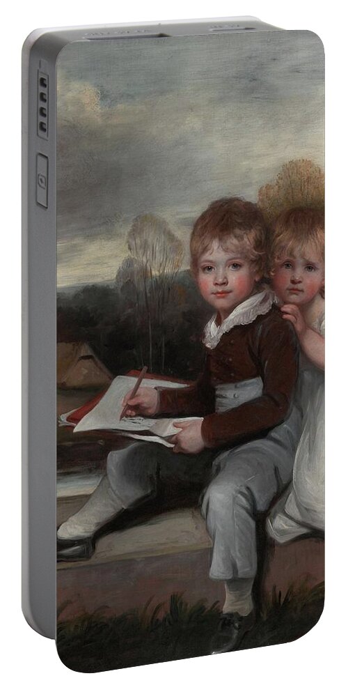 John Hoppner Portable Battery Charger featuring the painting The Bowden Children by John Hoppner
