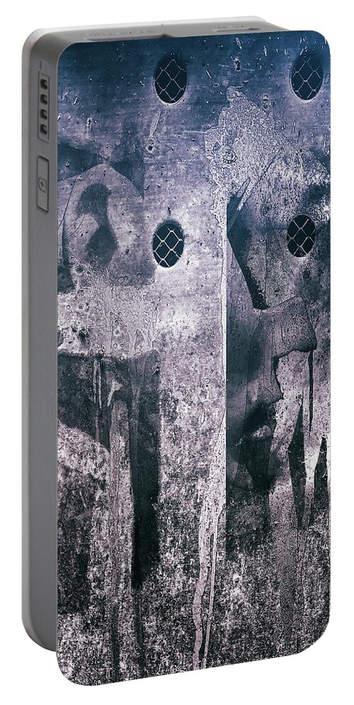 Face Portable Battery Charger featuring the digital art The broken head by Gabi Hampe