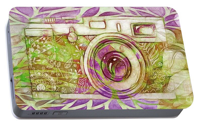 Camera Portable Battery Charger featuring the digital art The Camera - 02c6t by Variance Collections