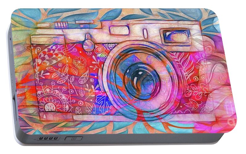 Camera Portable Battery Charger featuring the digital art The Camera - 02v2 by Variance Collections