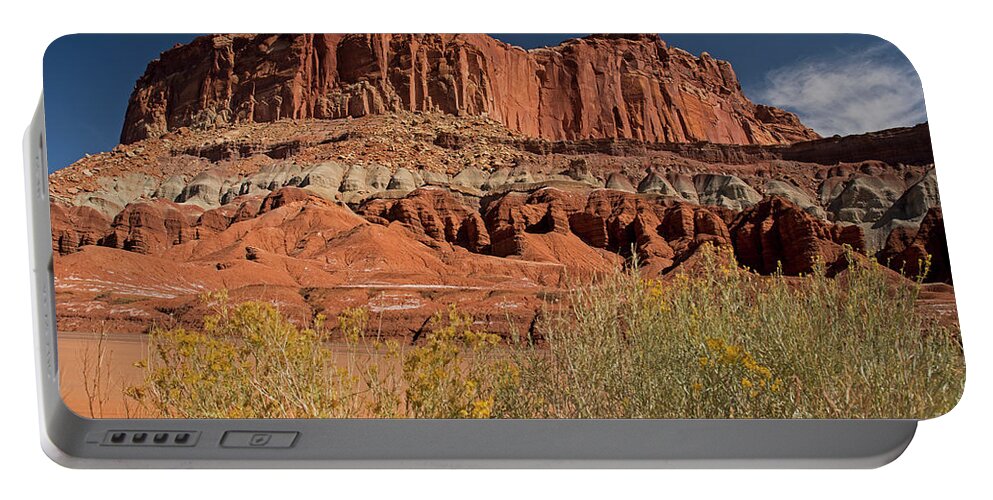 Castle Portable Battery Charger featuring the photograph The Castle in Capital Reef by Cindy Murphy - NightVisions
