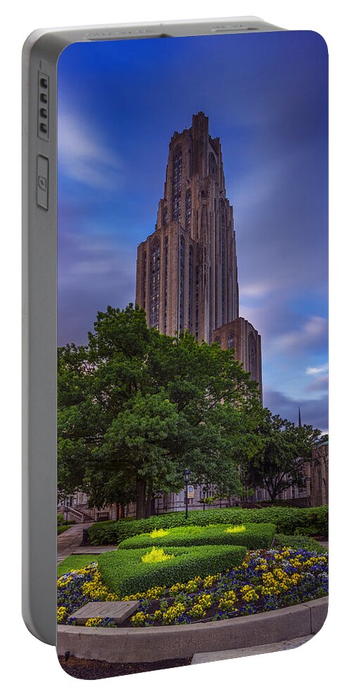 University Of Pittsburgh Portable Battery Charger featuring the photograph The Cathedral of Learning by Rick Berk
