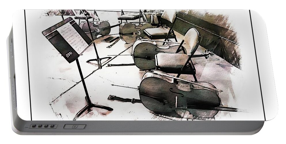 Cello Portable Battery Charger featuring the photograph The Cello Section by Karen McKenzie McAdoo