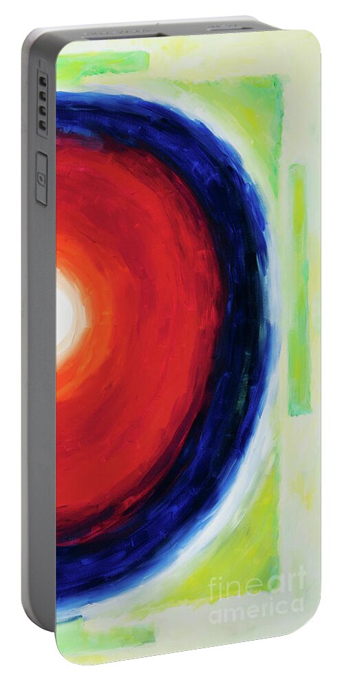 The Center Portable Battery Charger featuring the painting The Center by Victoria Tara