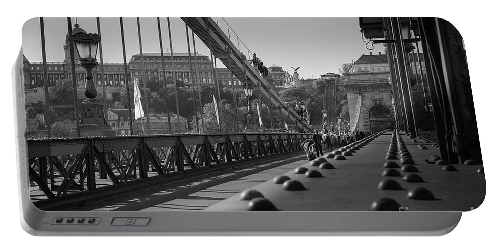 Chain Portable Battery Charger featuring the photograph The Chain Bridge, Danube Budapest by Perry Rodriguez