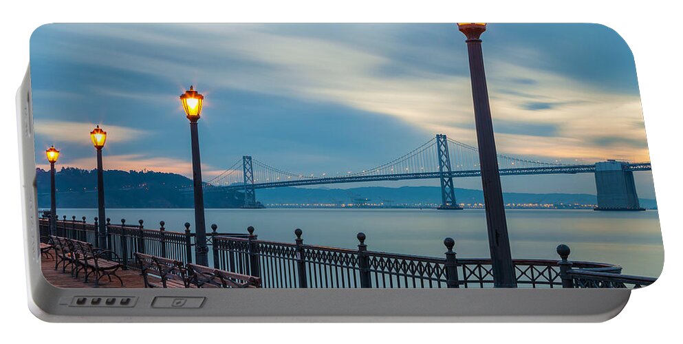San Francisco Portable Battery Charger featuring the photograph The City at Dawn by Jonathan Nguyen