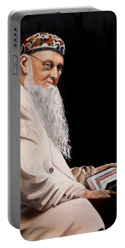 Cleric Portable Battery Charger featuring the painting The Cleric by Vic Ritchey