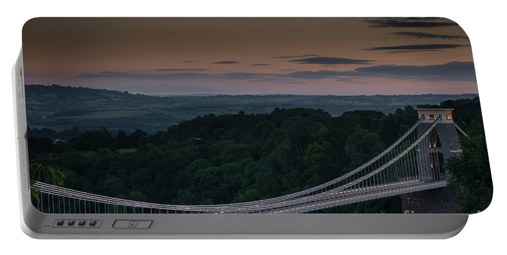 Clifton Suspension Bridge Portable Battery Charger featuring the photograph The Clifton Suspension Bridge, Bristol England by Perry Rodriguez