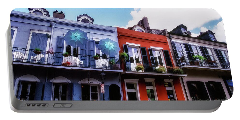 Colorful Portable Battery Charger featuring the photograph The Colorful French Quarter by Thomas R Fletcher