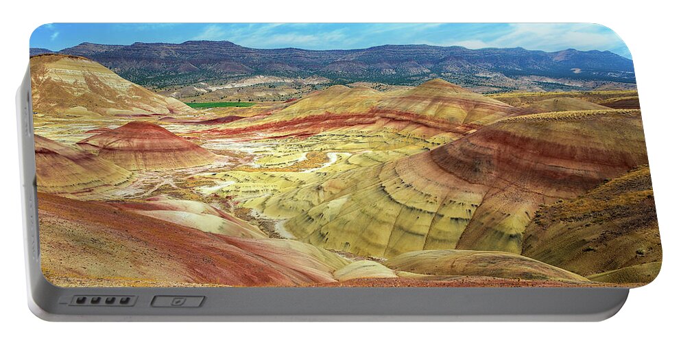 Painted Hills Portable Battery Charger featuring the photograph The Colorful Painted Hills in Eastern Oregon by David Gn