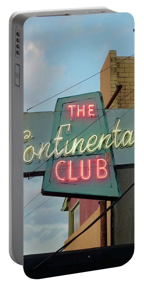 The Continental Club Portable Battery Charger featuring the photograph The Continental Club by Gia Marie Houck