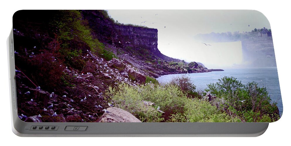 Falls Portable Battery Charger featuring the photograph The Cove by Bess Carter