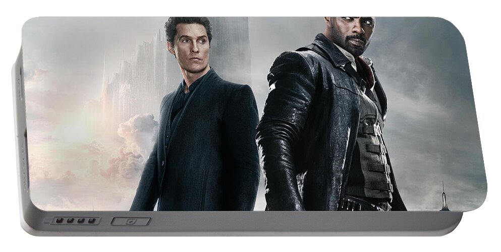 The Dark Tower Portable Battery Charger featuring the digital art The Dark Tower by Maye Loeser