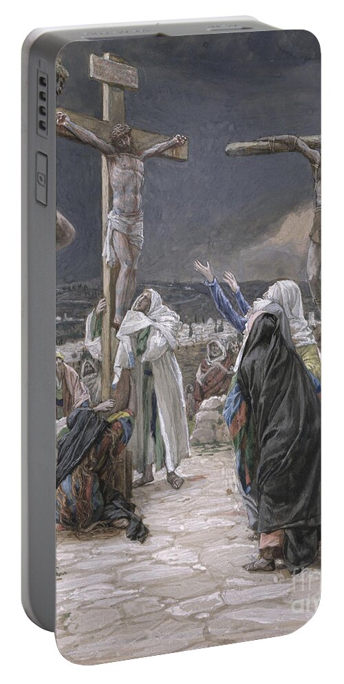 The Portable Battery Charger featuring the painting The Death of Jesus by Tissot