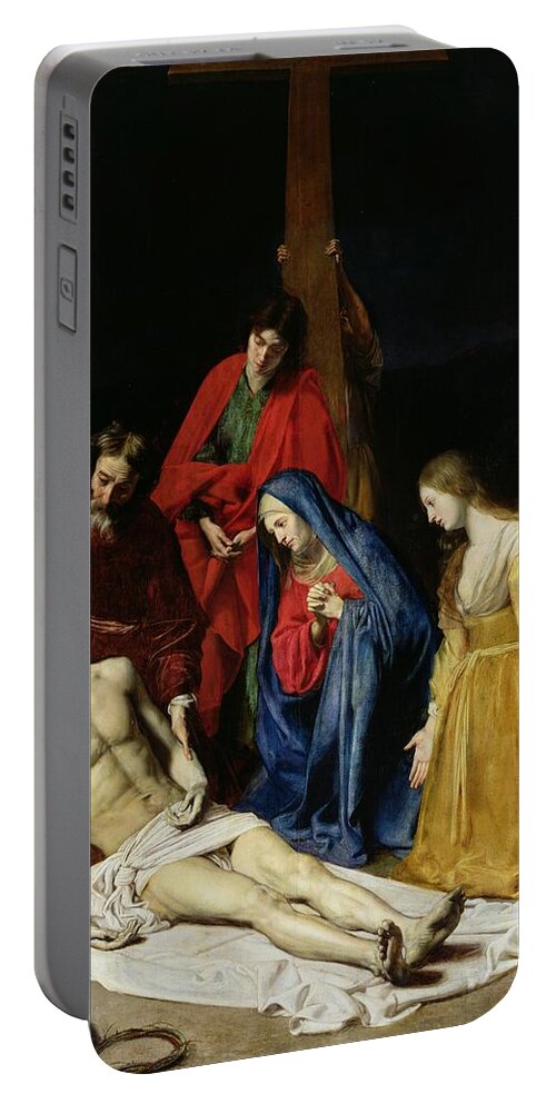 Religion Portable Battery Charger featuring the painting The Descent from the Cross by Nicolas Tournier