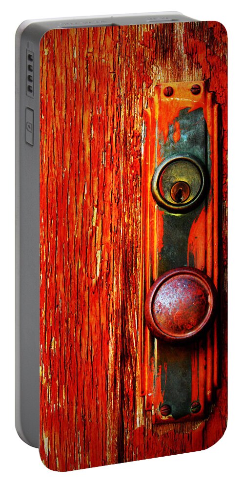 Door Portable Battery Charger featuring the photograph The Door Handle by Tara Turner