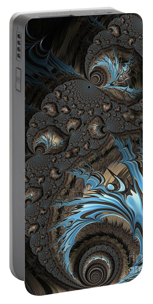 Frax Portable Battery Charger featuring the digital art The Drama Between Earth and Sky by Jon Munson II