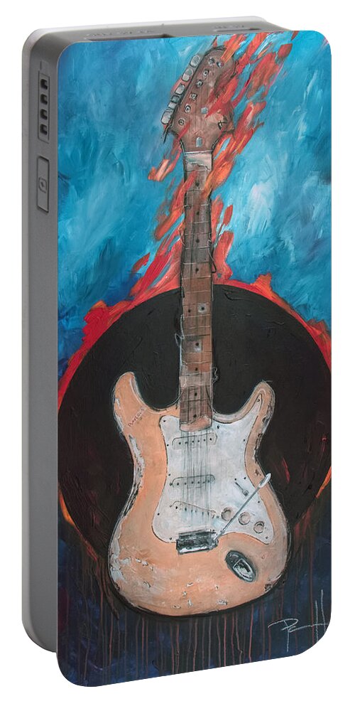 Music Portable Battery Charger featuring the painting The Duck by Sean Parnell