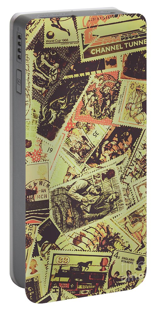 Background Portable Battery Charger featuring the photograph The English postage scene by Jorgo Photography