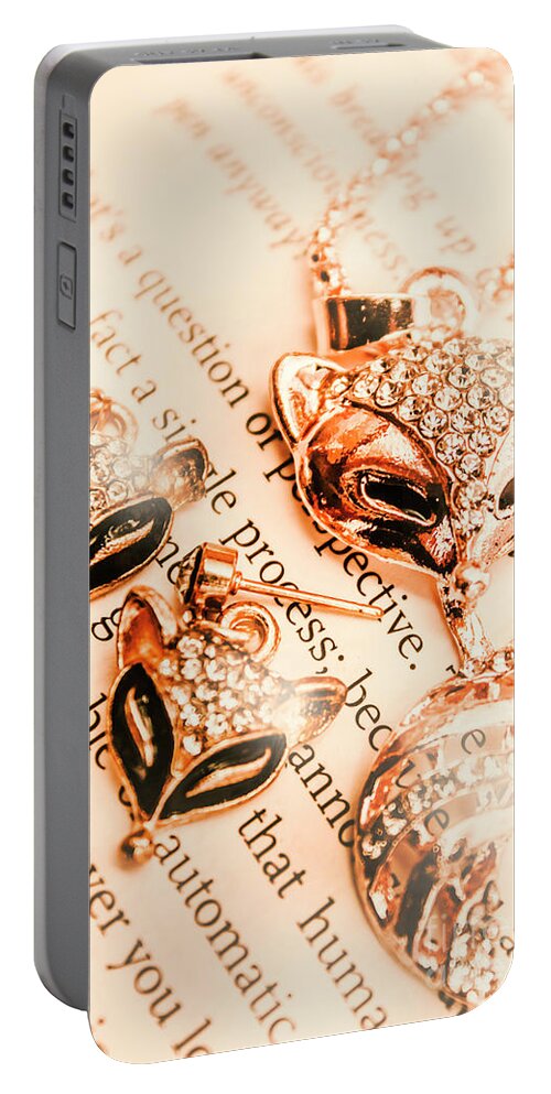 Jewelry Portable Battery Charger featuring the photograph The fox tale by Jorgo Photography