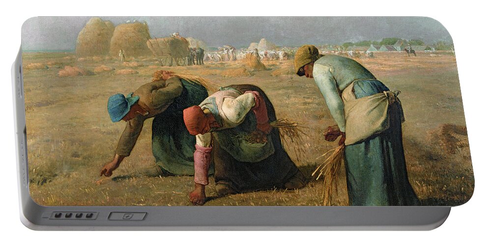 The Portable Battery Charger featuring the painting The Gleaners by Jean Francois Millet