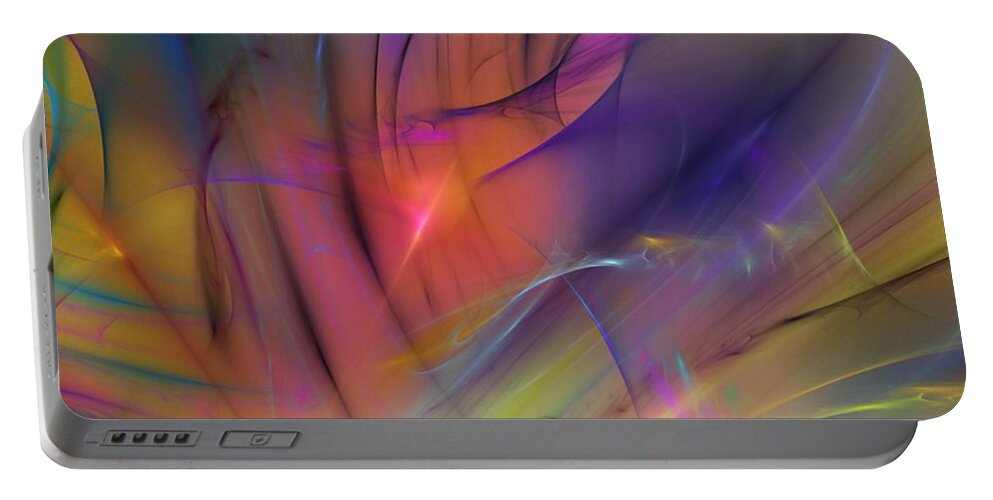 Abstract Portable Battery Charger featuring the digital art The Gloaming by David Lane