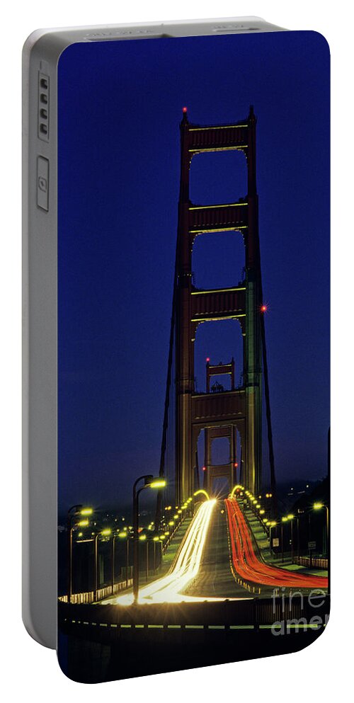 Travel Portable Battery Charger featuring the photograph The Golden Gate Bridge Twilight by Jim Corwin