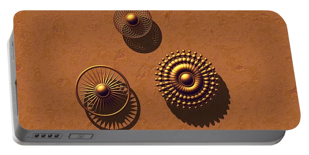 Bryce Portable Battery Charger featuring the digital art The Golden Ones by Lyle Hatch