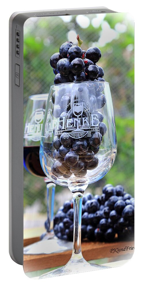 Henke Winery #6 Urban Winery In Us Portable Battery Charger featuring the photograph The Grapes are In by PJQandFriends Photography