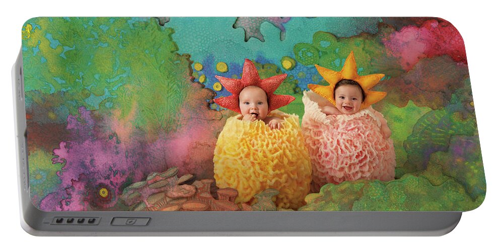 Under The Sea Portable Battery Charger featuring the photograph The Great Barrier Reef by Anne Geddes