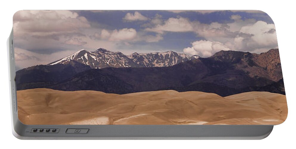  Portable Battery Charger featuring the photograph The great Sand Dunes Panorama 1 by James BO Insogna