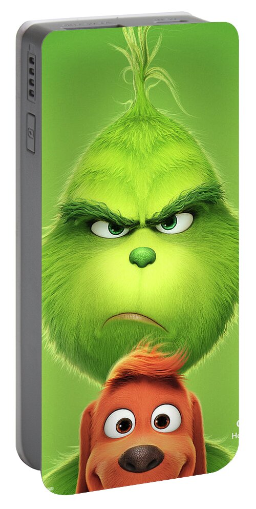 The Grinch Portable Battery Charger featuring the mixed media The Grinch 2018 A by Movie Poster Prints