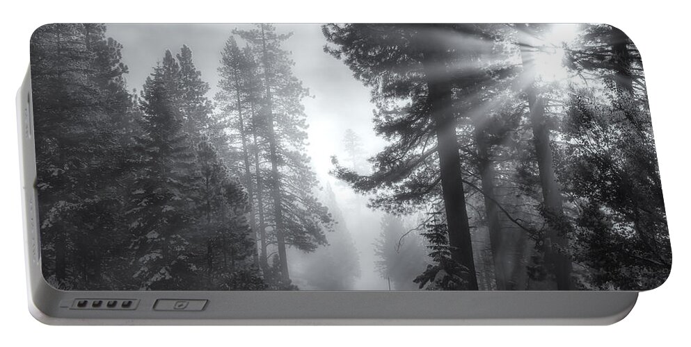 Landscape Portable Battery Charger featuring the photograph The Guiding Star BW by Jonathan Nguyen