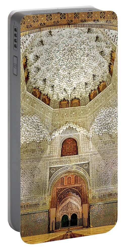 Alhambra Portable Battery Charger featuring the photograph The Hall of the Arabian Nights 2 by Weston Westmoreland