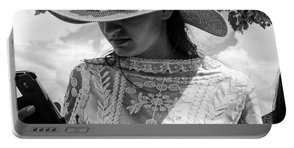 Fashion Portable Battery Charger featuring the photograph The Hat by Aleck Cartwright