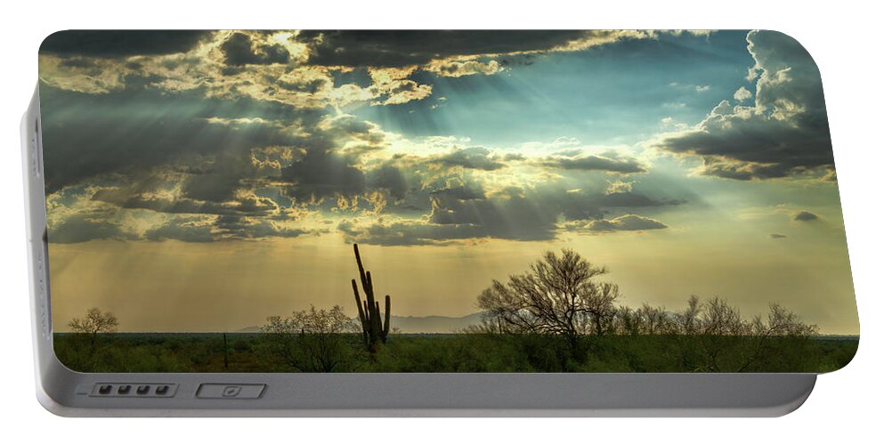 Arizona Portable Battery Charger featuring the photograph The Heavenly Desert Skies by Saija Lehtonen