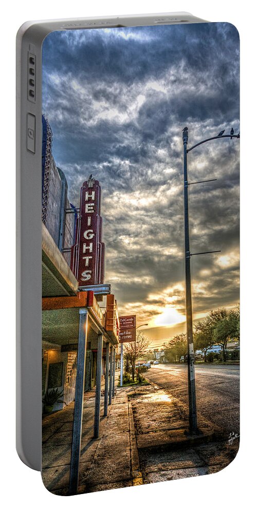 Houston Heights Portable Battery Charger featuring the photograph The Heights At Morning Light by TK Goforth
