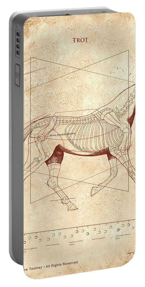 Horse Portable Battery Charger featuring the painting The Horse's Trot Revealed by Catherine Twomey
