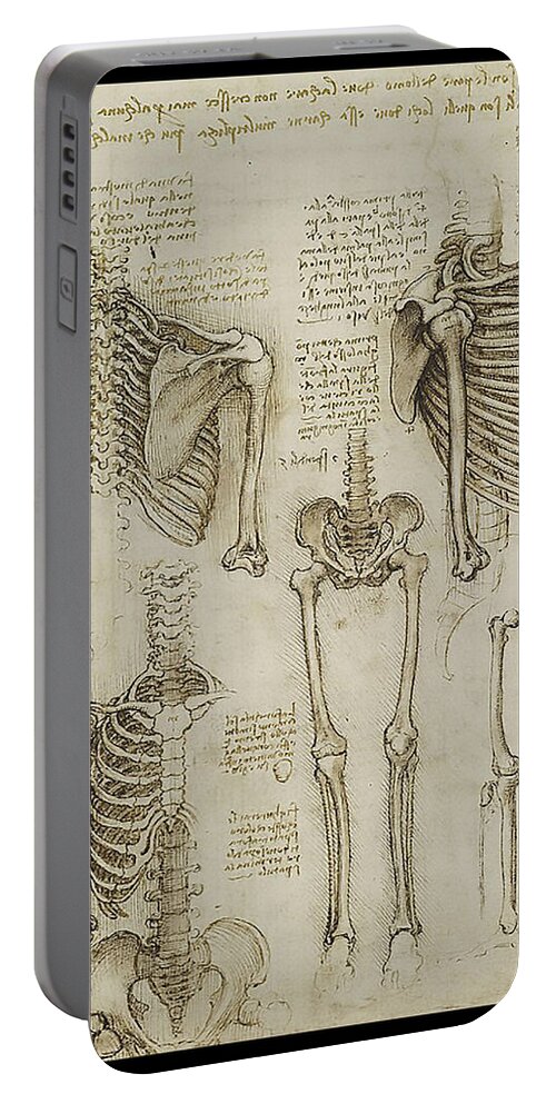 Copyright 2015  James Christopher Hill Portable Battery Charger featuring the painting The Human Ribcage by James Hill