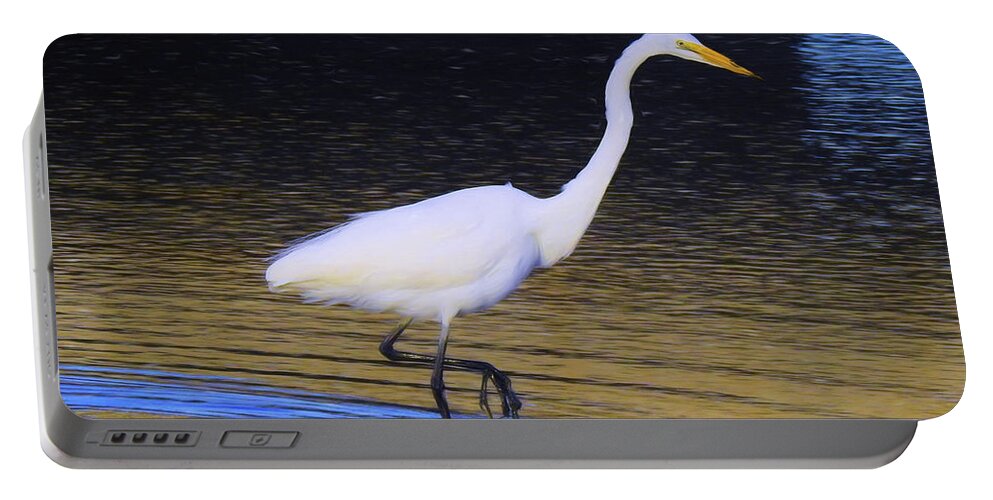 Great White Egret Portable Battery Charger featuring the photograph The Hunt by Scott Cameron