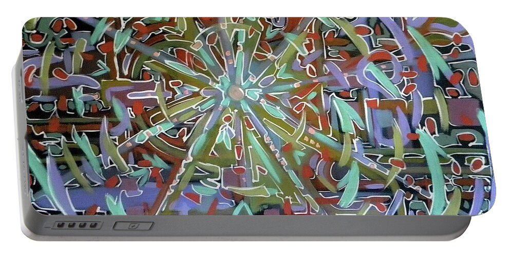 Abstract Expressionism Portable Battery Charger featuring the painting The Idea by Jeanette Jarmon