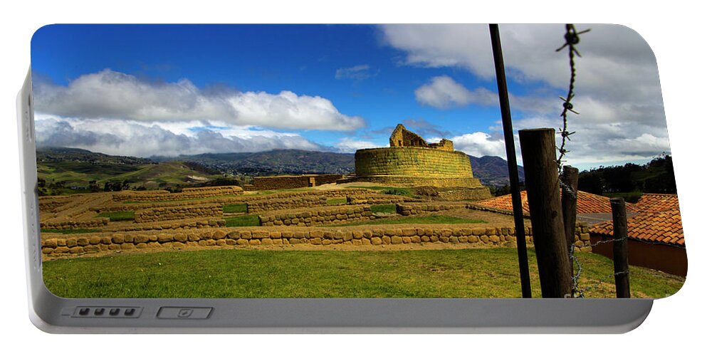 Ingapirca Portable Battery Charger featuring the photograph The Inca-Canari Ruins At Ingapirca VIII by Al Bourassa