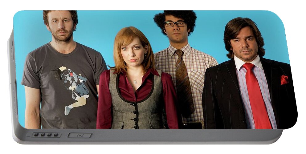 The It Crowd Portable Battery Charger featuring the digital art The IT Crowd by Maye Loeser